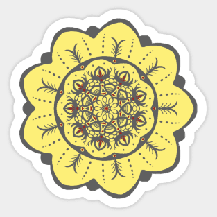 Golden Flower Sticker